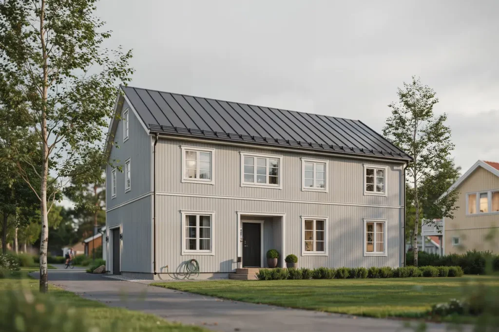 renovering av l glutande tak p villa i hageby