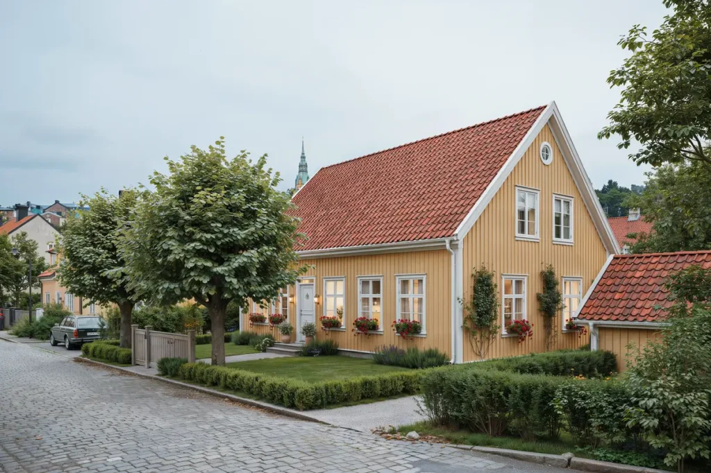 takoml ggning med nya pannor p villa i haga