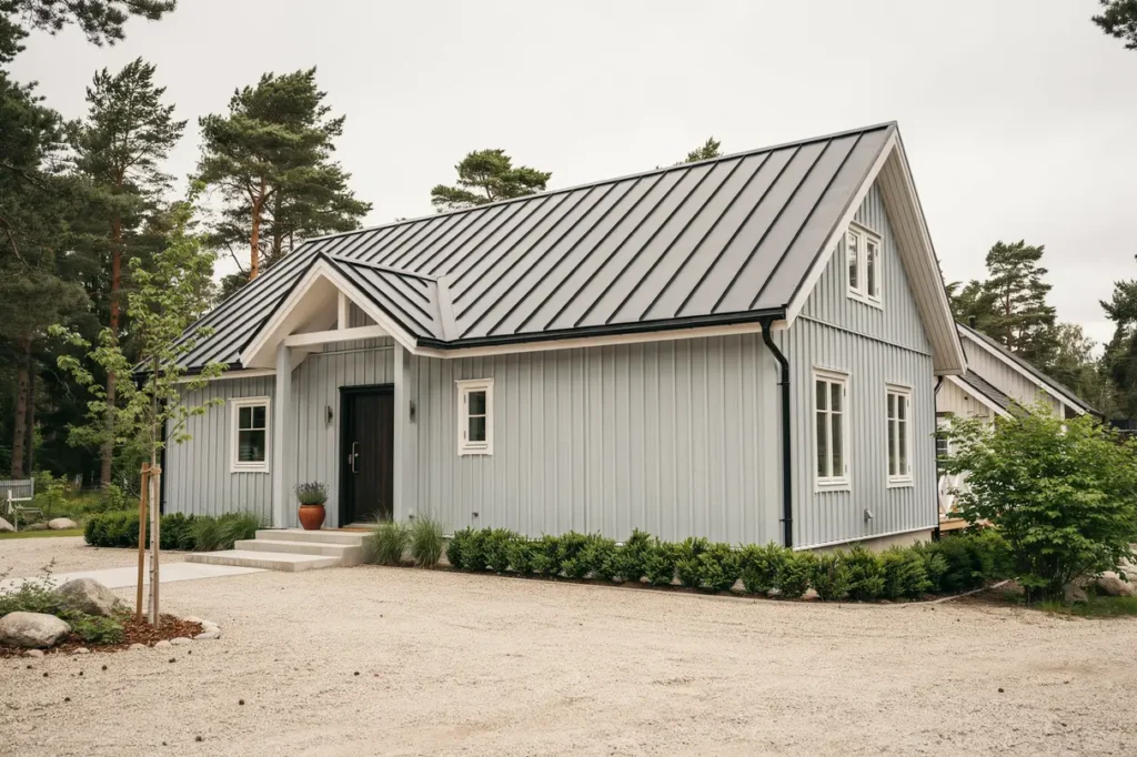 takisolering och byte av vindskivor p villa i lind